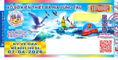 Giải đặc biệt Kỳ vé 4A mở thưởng ngày 07/04/2026