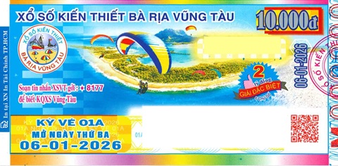 Giải đặc biệt Kỳ vé 1A mở thưởng ngày 06/01/2026