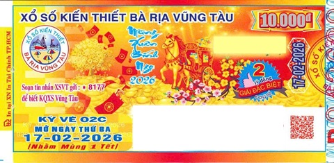 Giải đặc biệt Kỳ vé 2C mở thưởng ngày 17/02/2026