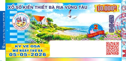 Giải đặc biệt Kỳ vé 5A mở thưởng ngày 05/05/2026