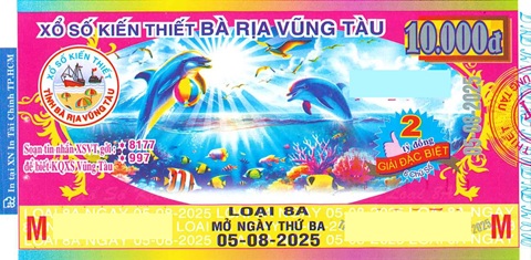 Giải đặc biệt Kỳ vé 8A mở thưởng ngày 05/08/2025