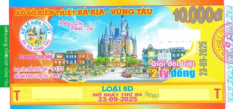 Giải đặc biệt Kỳ vé 9D mở thưởng ngày 23/09/2025