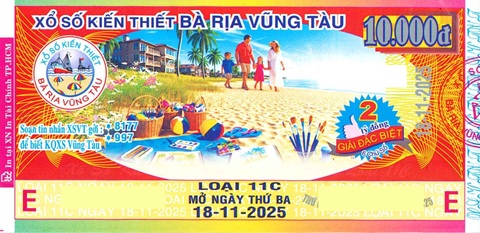Giải đặc biệt Kỳ vé 11C mở thưởng ngày 18/11/2025